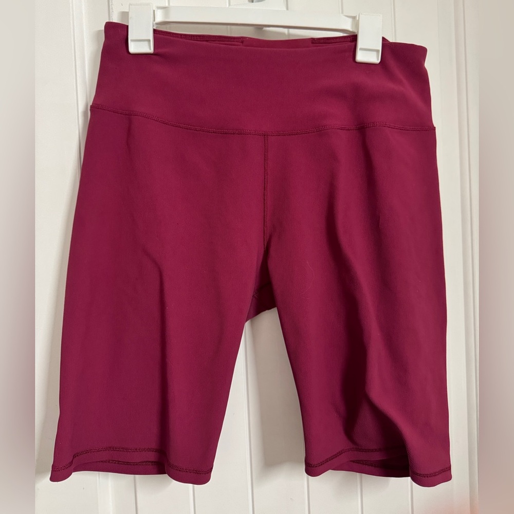 Calia Essential High rise Rib bike short in Rhododendron